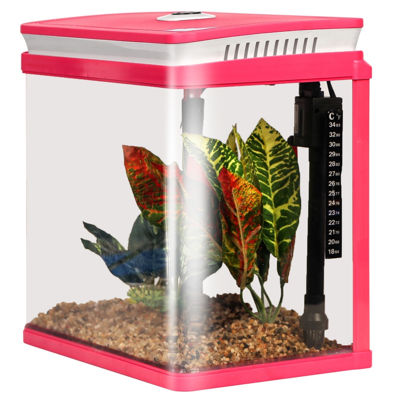 SUNSUN Elegant Aquaset Full pink - aquarium set 14l